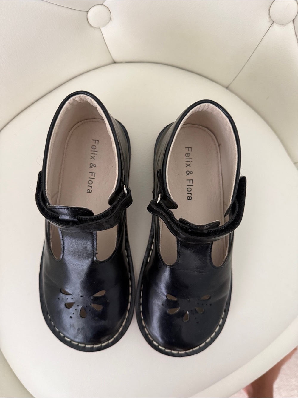Felix & Flora Kids Black Mary Jane Uniform Shoes with T-Strap Girls 13 - Picture 6 of 10